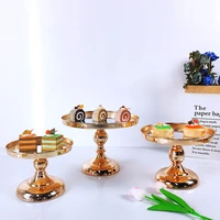 3pcsset gold silver cake stand suit cupcake tray home decoration dessert table decorating party wedding display