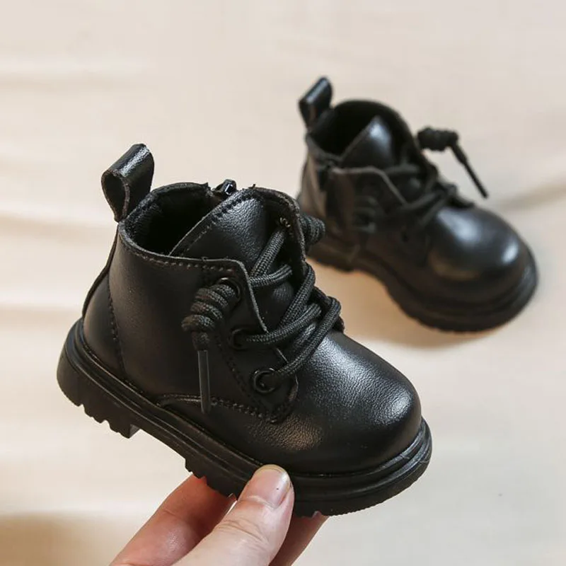 

Winter Baby Boots Fashion Casual Baby Girls Boys Leather Boot Soft Botton First Walker Infant Sneaker Children Leather Shoes