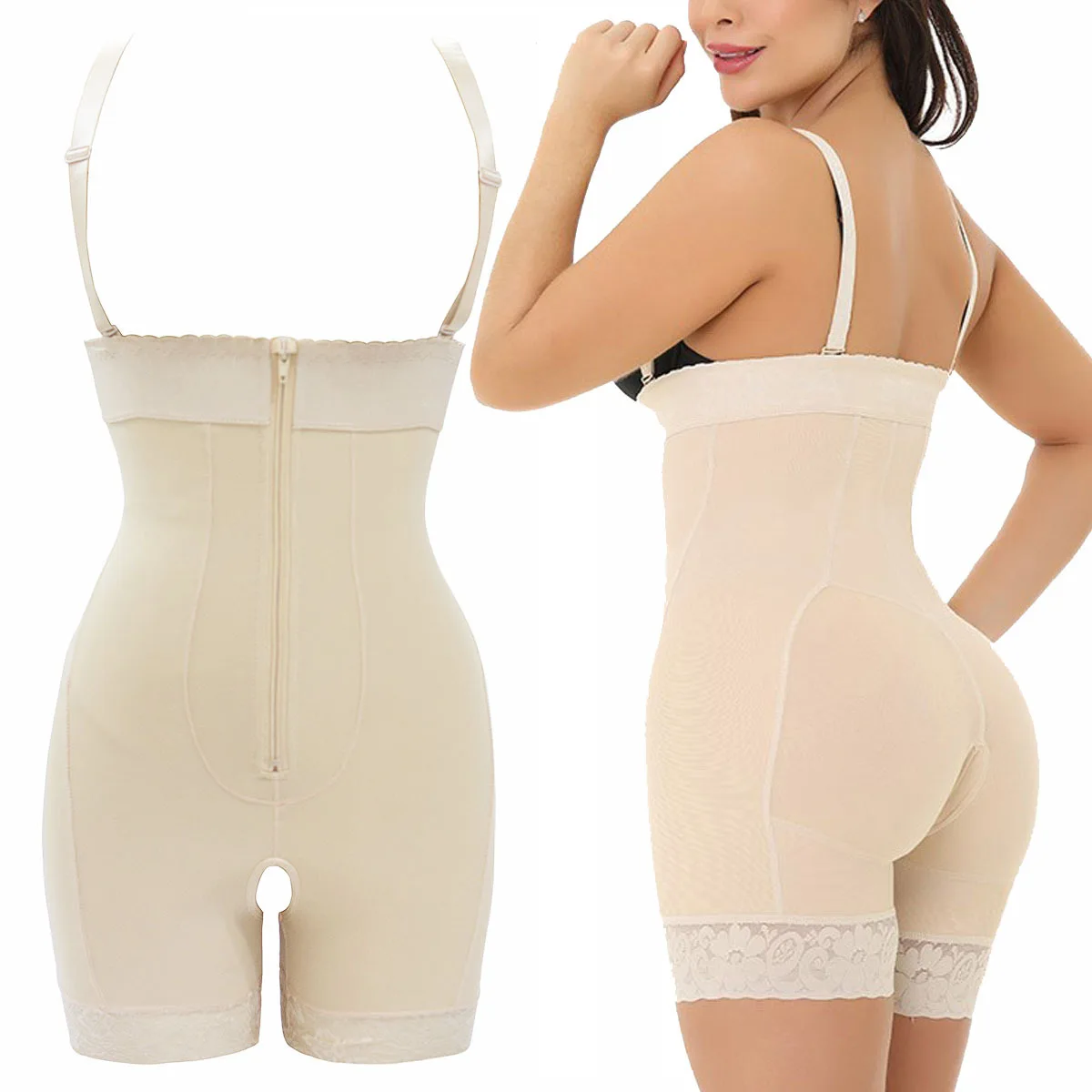 

Body Shaper Women Slimming Bodysuit Shapwear Zipper Underwear Open Crotch Tummy Sheath Waist Trainer Abdomen Reducing Shapers