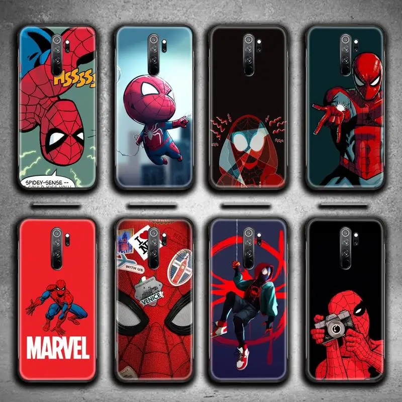 

Marvel superhero spiderman Phone Case for Redmi 9A 9 8A Note 11 10 9 8 8T Pro Max K20 K30 K40 Pro