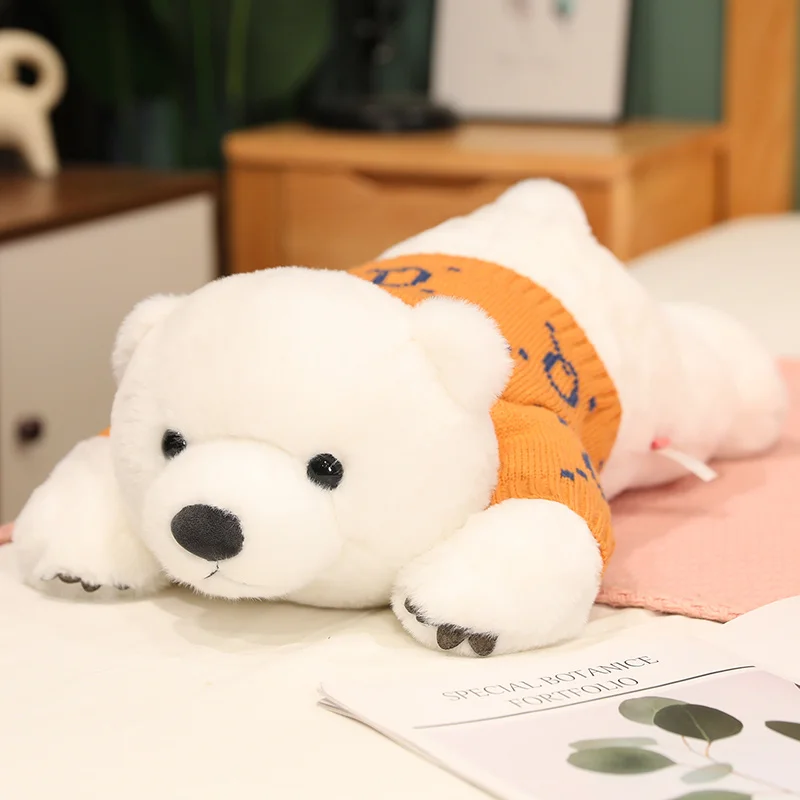 

Kawaii Soft Simulation Polar Bear Plush Stuffed Toy Doll Pillow Room Decor Pillow Baby Kid Girlfriend Birthday Elegant Present