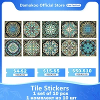 damokoo wall sticker vintage art waterproof vinyl peel and stick tile stickers home decor kitchen bathroom diy decals