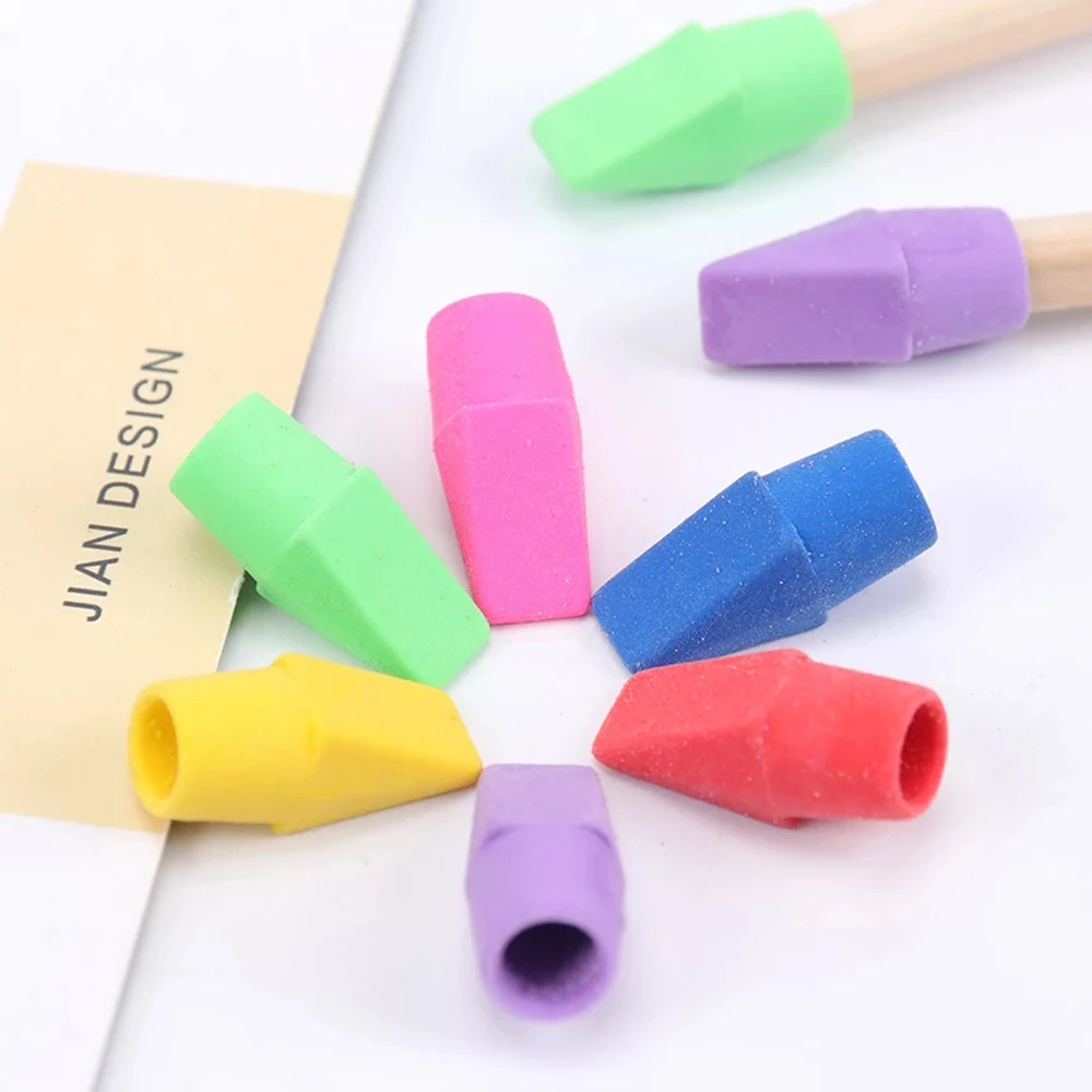 

Supplies Classroom Student Assorted Colors for Kids Pencil Erasers Eraser Caps Pencil Eraser Toppers Pencil Top Erasers