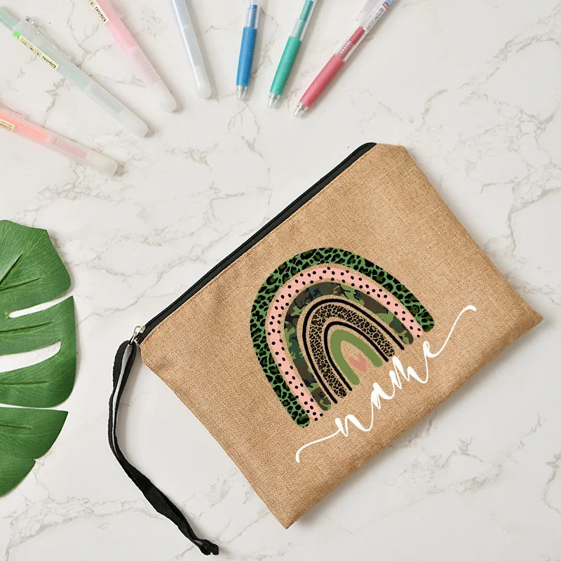 

B Gift for Mom Personal Custom Name Women Cosmetic Bags Makeup Bag Pouch Travel Outdoor Toiletries Organizer Lipstick Bag