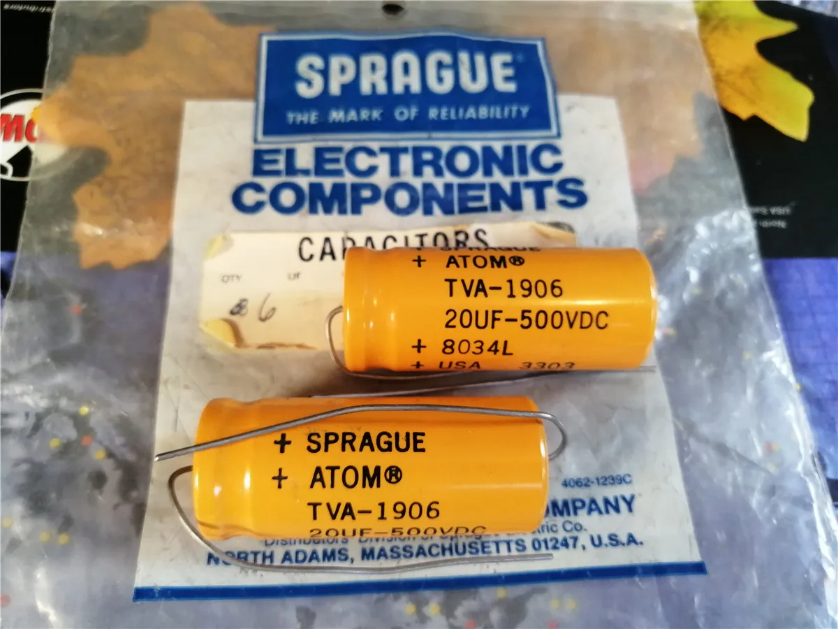 2pcs/lot original SPRAGUE ATOM Series Antique Amplifier Fever Cathode Capacitorfree shipping