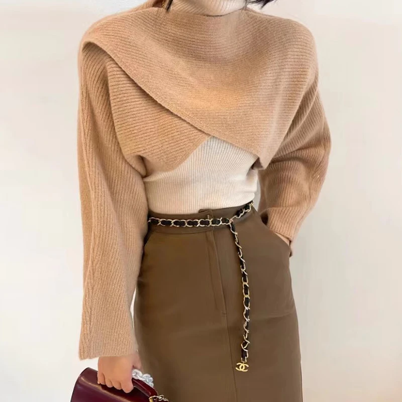 Южнокорейский шикарный осенне-зимний ретро-дизайн с воротником-стойкой самый