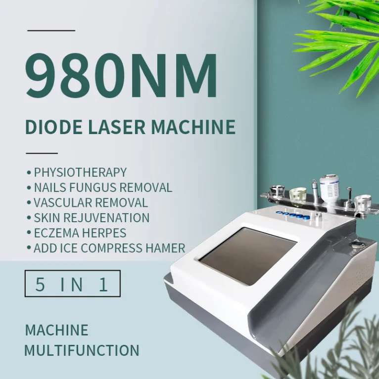 

980 Nm Lasers Diode Ce Approved 980Nm Lazer Vascular Vein Reduction For Spider Veins Nails Fungus Removal Laser