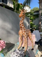 50 120cm giant real life giraffe plush toys high quality stuffed animals dolls soft kids children baby birthday gift xmas decor