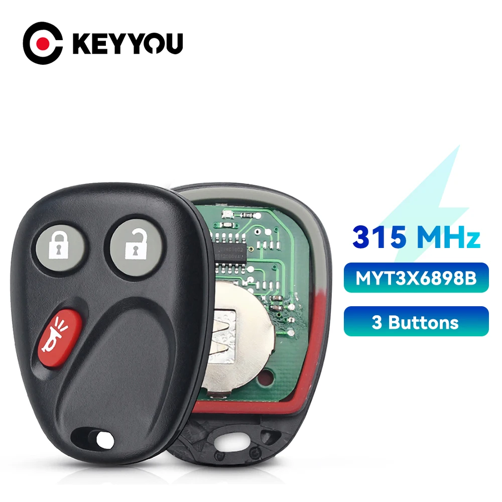 KEYYOU Fob 315Mhz MYT3X6898B 3 Buttons Car Remote Control Key For Chevrolet Trailblazer For Buick Rainier For GMC Envoy Car Key
