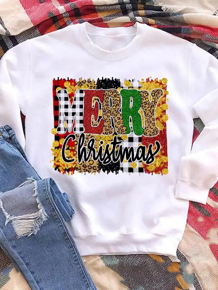 

Женские пуловеры с принтом на Рождество, модная женская Милая Праздничная Милая одежда с надписью «Time», женские свитшоты с графическим прин...