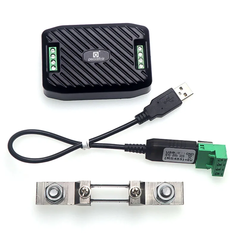 

Peacefair PZEM-017 DC Energy Module RS485 Modbus Current Meter 0-300V Voltmeter Power Energy Wattmeter with 200A Shunt+USB Cable