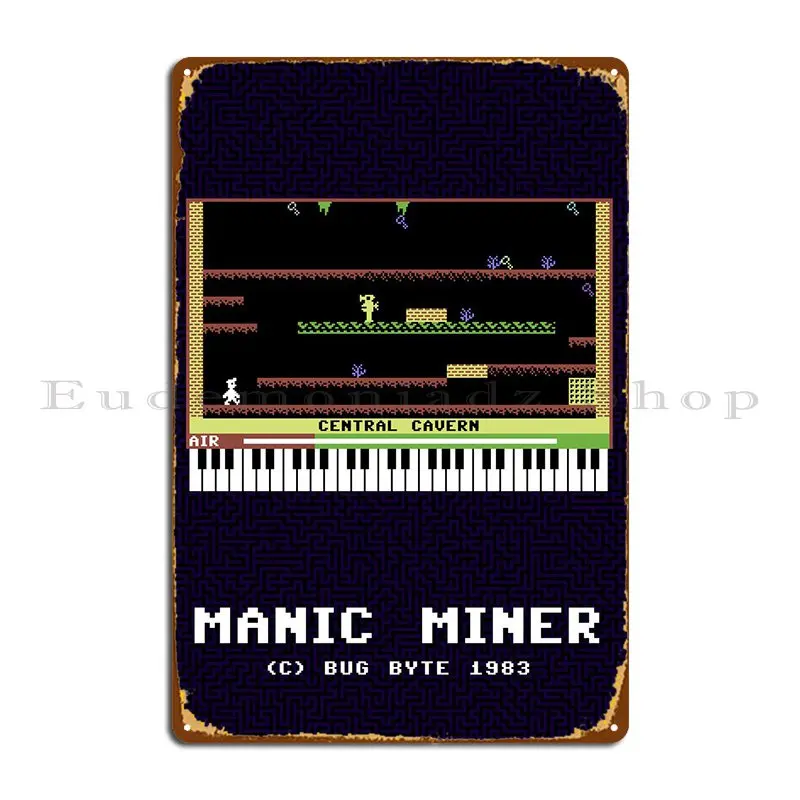 

Металлический плакат Manic Miner, таблички вечерние Club, таблички на заказ, домашний жестяной плакат