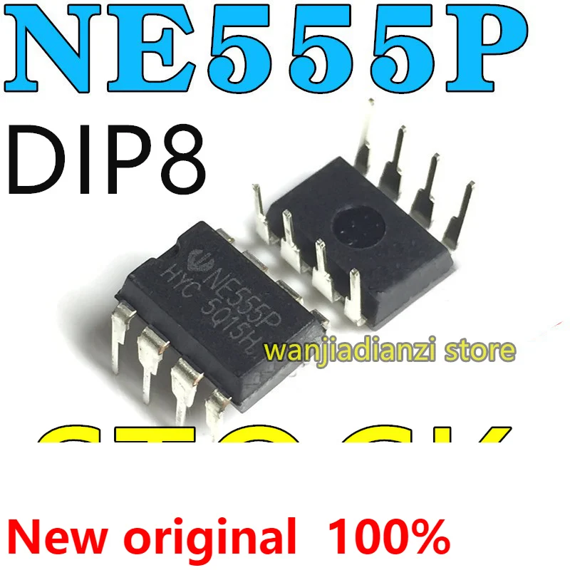 Новый NE555 NE555P NE555N DIP8 одинарный Высокоточный чип таймера часы/программируемый таймер и генератор, встроенная Временная база