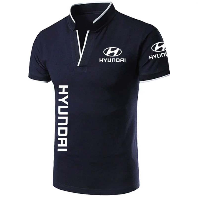 

New comfortable cotton Men's Tees Hyundai car logo print High quality Men's Shirts Loose Short Sleeves Summer men's clothes