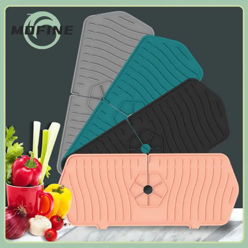 

Keeps Countertops Dry Faucet Pads Easy Cleaning Faucet Drip Protector Anti-splash Food Grade Sink Draining Reusable