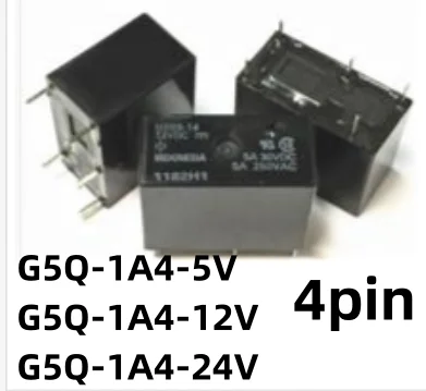 Новинка, 10 шт./партия, фотолампа, 5 в постоянного тока, 12 В постоянного тока, G5Q1A4, 12 В постоянного тока, 10 А, 4 контакта