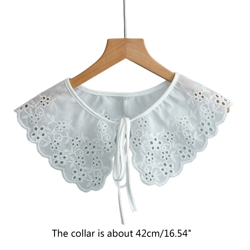 ZB91 Женская милая шаль с искусственным воротником для девочек и вышивкой