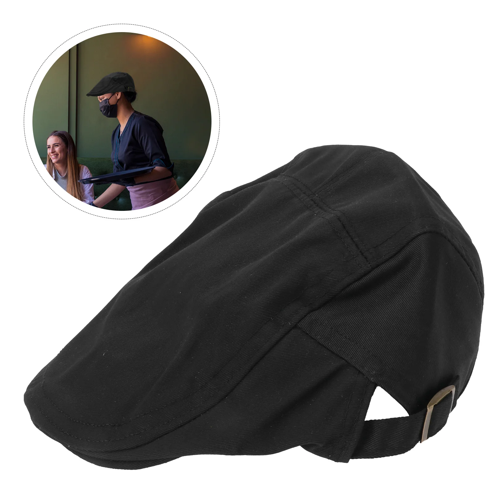 

Work Beret Restaurant Hat Uniform Caps Restaurants BBQ Cooking Chef Catering Adjustable Hats Men