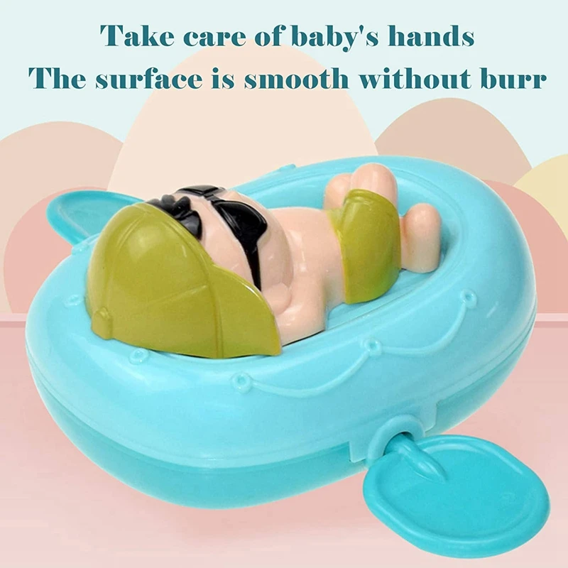 

3 Pcs Baby Bath Toy Set Wind Up Rowing Kayak Cool Baby Bathtub Toy Floating Swimming Pool Clockwork Bathing Toy