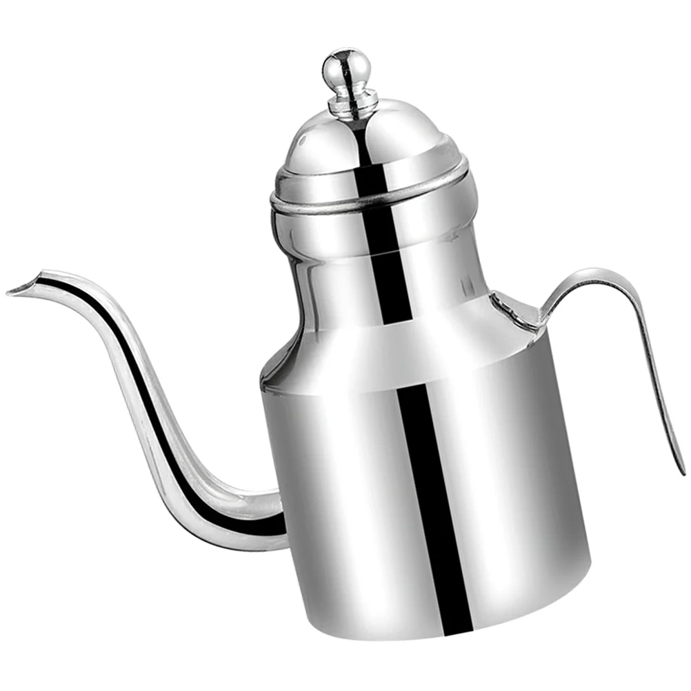 

Gooseneck Kettle Stainless Steel Oil Pot Multi-functional Container Kitchen Grease Lecythus Pitcher Can