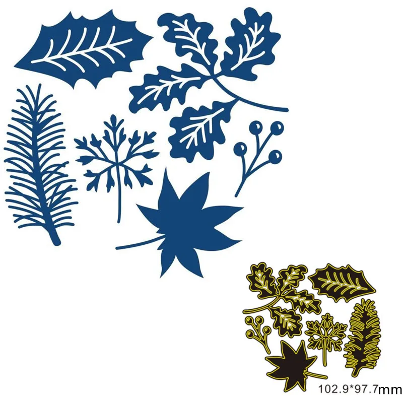 Металлические штампы для резки листьев украшения скрапбукинг бумага