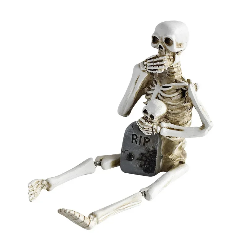Статуя на Хэллоуин коллекция со скелетом без зла маленькая статуя реалистичное