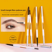 5 color smudge proof eyeborw pencil with brush waterptoof thin brow pen ultra slim triangle pen dark brown eyebrow tattoo pen