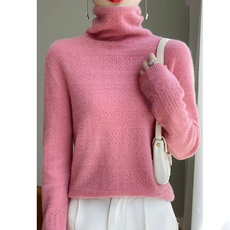 Базовый однотонный эластичный тонкий свитер джемпер элегантный повседневный