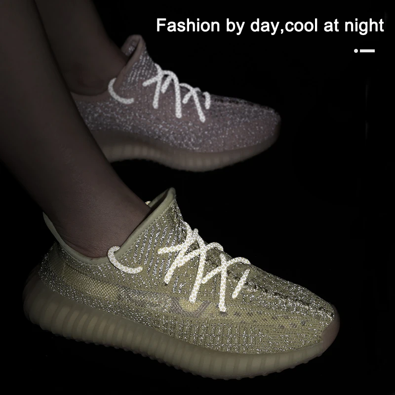 1Pair Fluorescent Sneaker Shoestrings Sport Shoelaces 3M Reflective Round Rope Shoe Laces Light Shoelace 100/120/140/160cm New