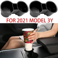 for tesla model 3 y water cup holder anti shake fixed armrest box storage water coaster for tesla model y car model3 accessories