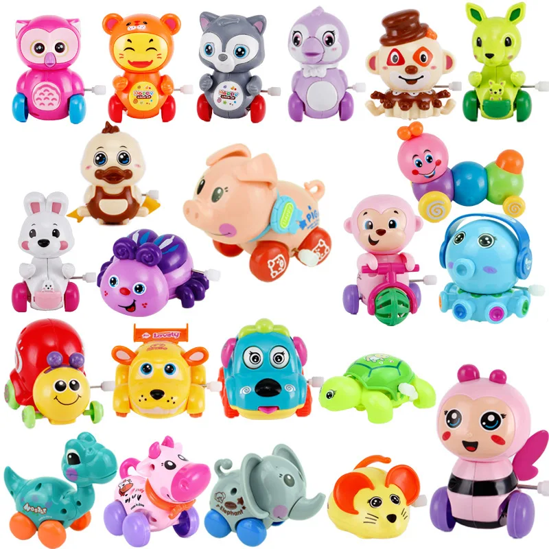 

Wind Up Toys Clockwork Pull Back Classic Giraffe Car Piglet/Octopus Panda Dinosaur Animal Baby Children's 1PC Random Color