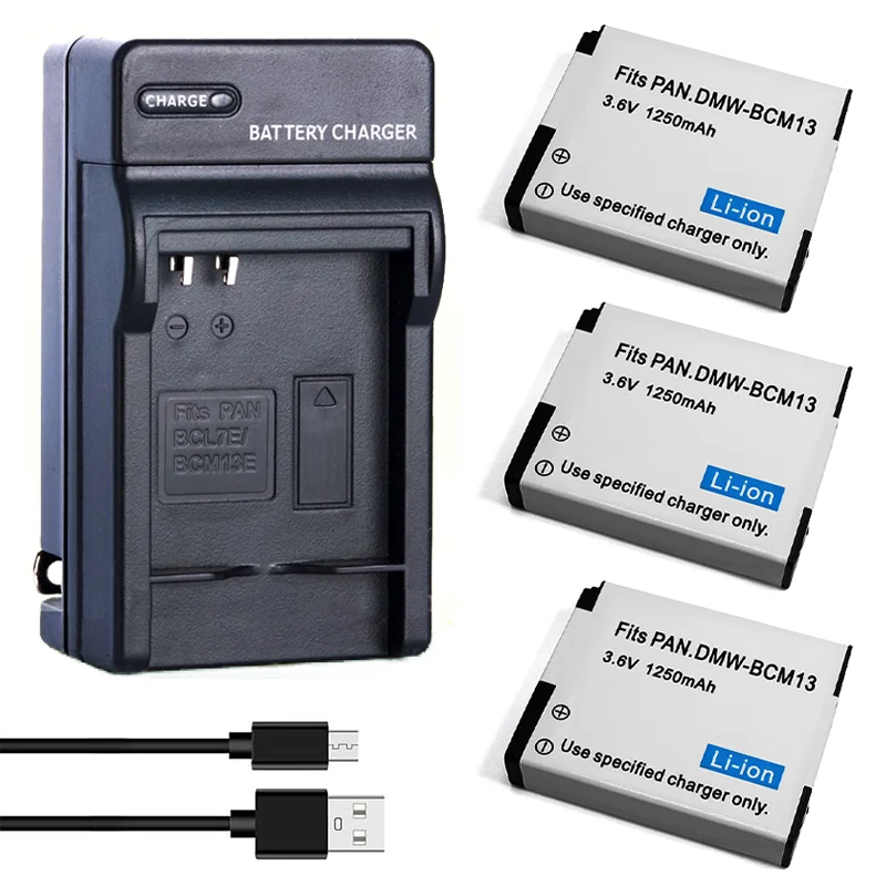 

1250mAh DMW-BCM13 DMW-BCM13E Battery for Panasonic Lumix DMC-TZ41 TZ70 DMC-FT5 DMC-TZ60 DMC-TS6 DMC-ZS27 DMC-ZS30 DMC-ZS35