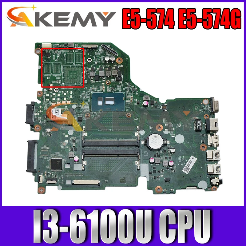 

NBG3611002 NB.G3611.002 для Acer Aspire E5-574 TMP258 Материнская плата ноутбука DA0ZRWMB6G0 с SR2EU E5-574G полностью протестирована
