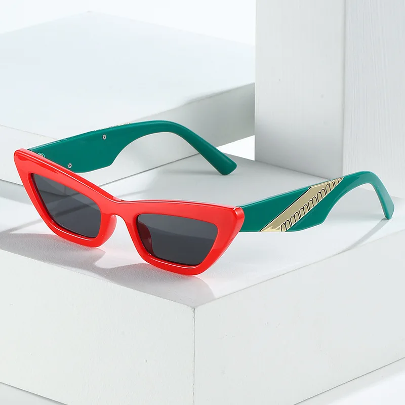 

Ju Li Women Sunglasses Retro Luxury Brand Sunglasses Cat Eye Sunglasses Gold Splicing Frame Fashion Women Sunglasses Sahde