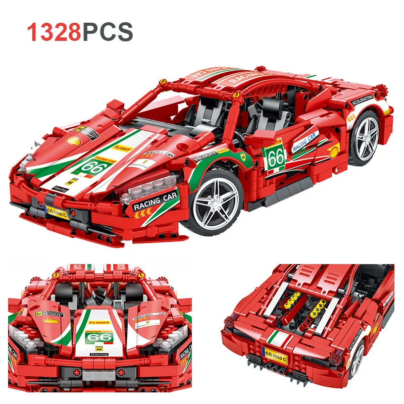 Compatible with Lego High-Tech Mork Ferrari Building Blocks Sports Racing Car MOC Super Model Kit Bricks Toys for Kid Boys Gifts |