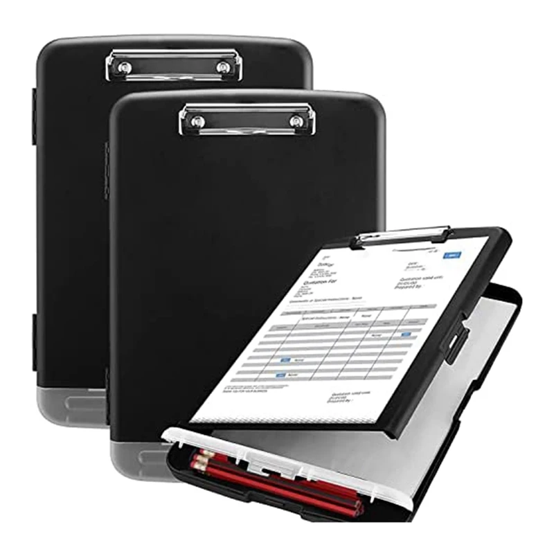 

2Piece Clipboard With Storage High Capacity Nursing Clipboards Heavy Duty Office Clipboard Folder With Metal Clip