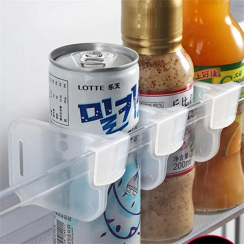 

1/4pcs Household Refrigerator Partition Board Holder Retractable Plastic Divider Storing Splint Kitchen Bottle Can Shelf Racks