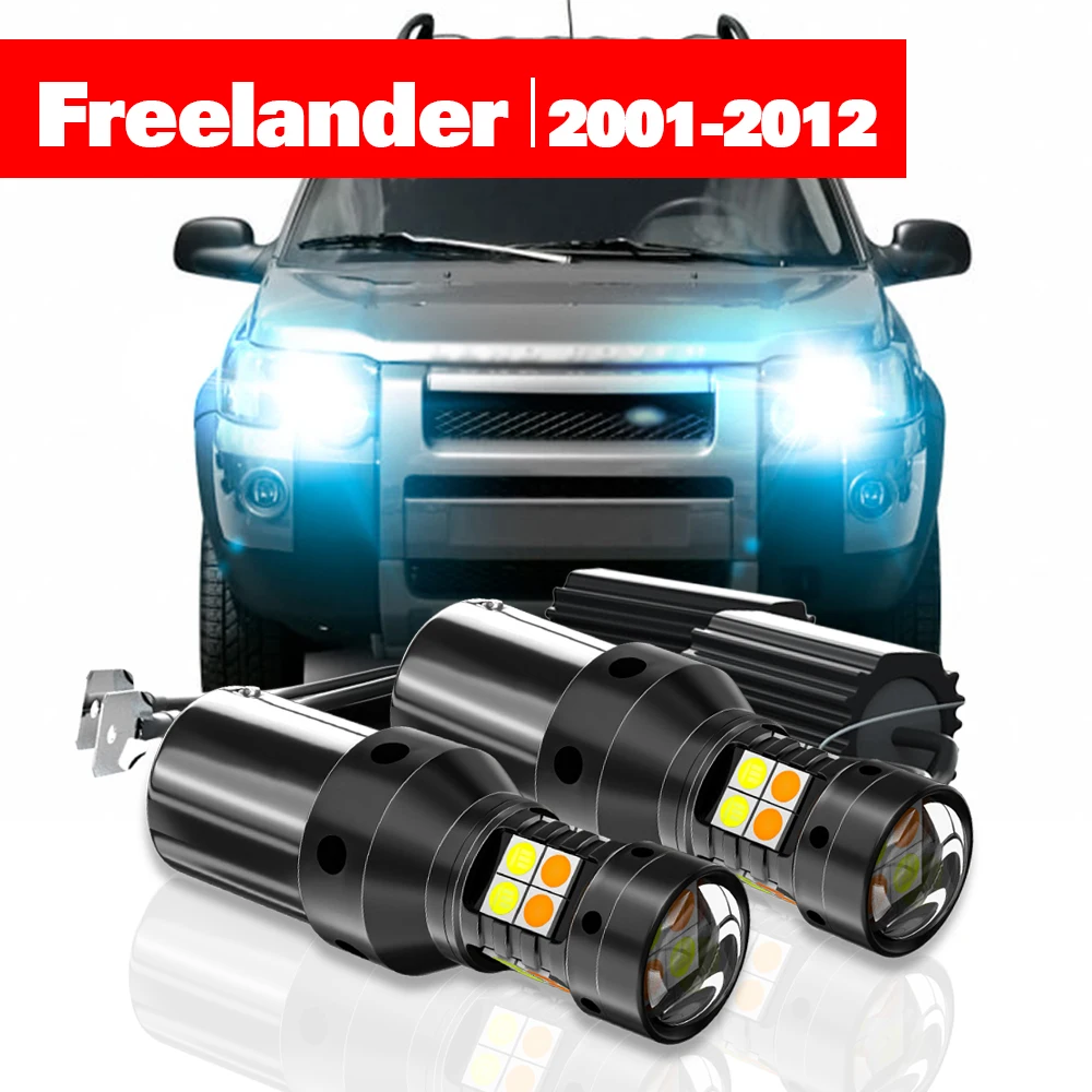 

For Land Rover Freelander 2001-2012 Accessories 2pcs LED Dual Mode Turn Signal+Daytime Running Light DRL 2006 2007 2008 2009