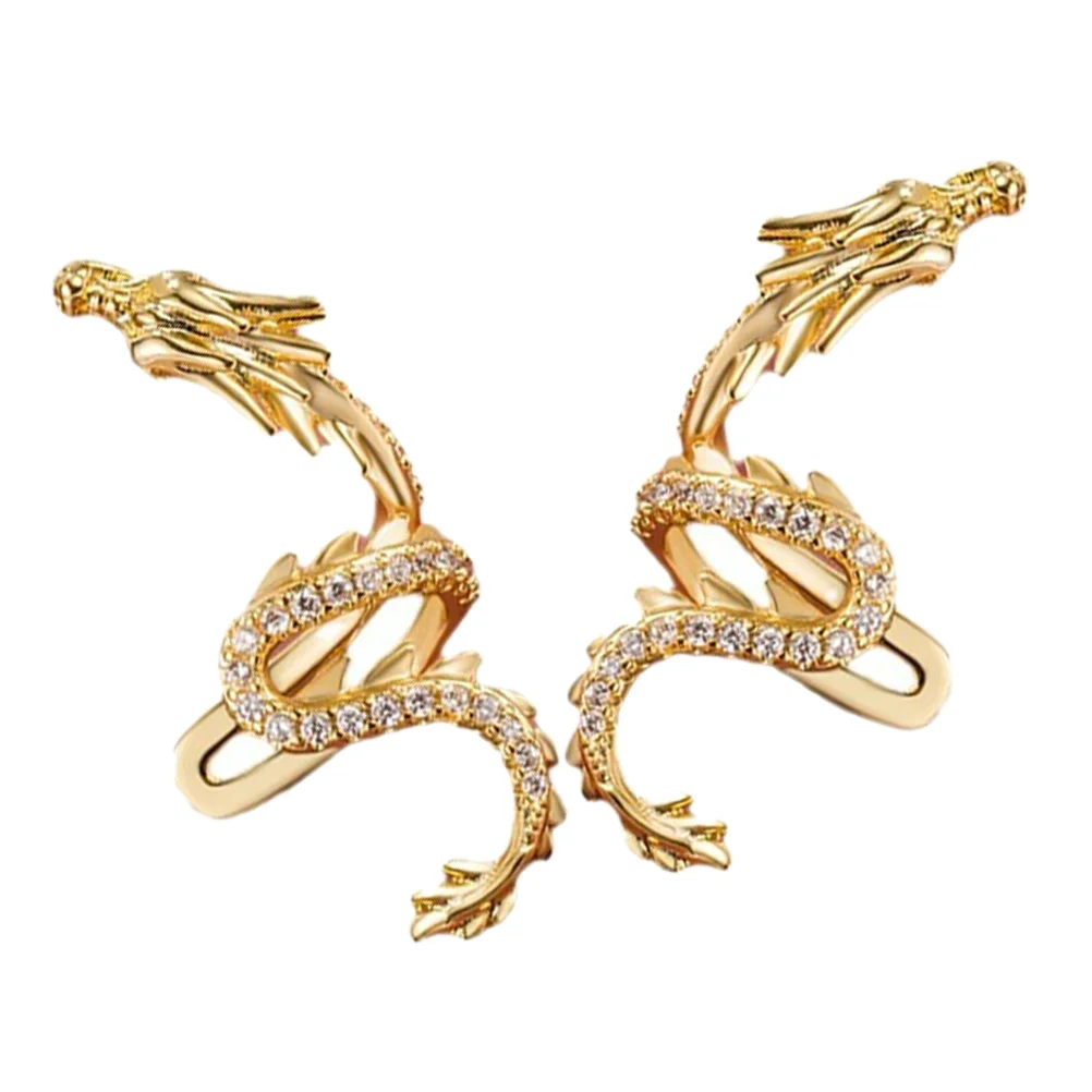 1 пара декоративных клипс на серьги в стиле панк зажимы для ушей манжеты дракона