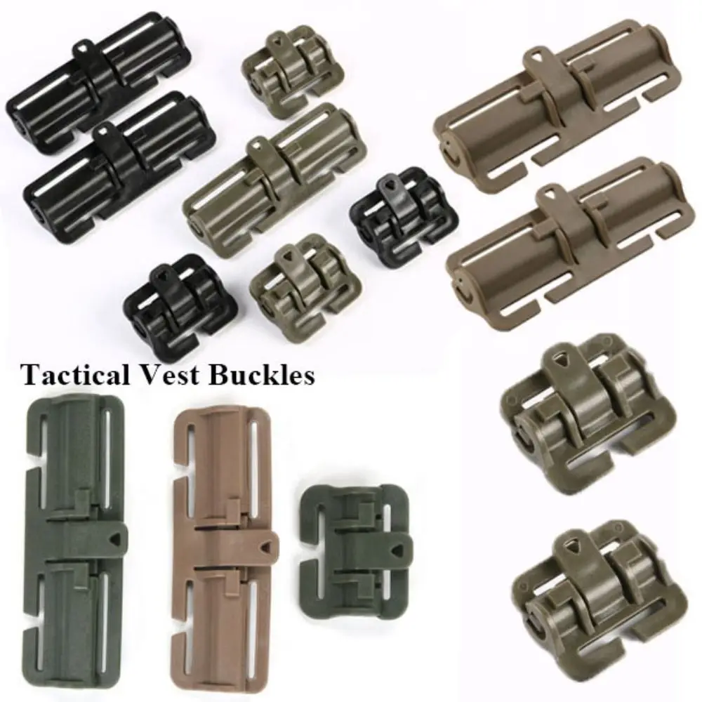 

2pcs Multicolors Tactical Vest Buckle High quality 11*4.2cm/5.2*4.2cm Quick Release Slider Clip MOLLE Strip Outdoor Tool