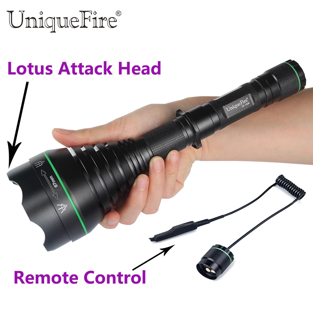 UniqueFire 1508 T67 Zoomable IR 940NM LED Flashlight Night Vision Torch Rechargeable+Remote Pressure Switch For Outdoor Hunting