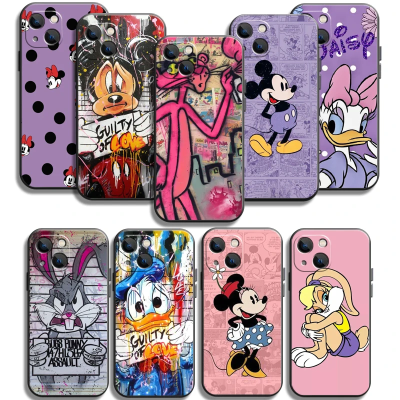 

Disney Cartoon Phone Cases For iPhone 11 12 Pro MAX 6S 7 8 Plus XS MAX 12 13 Mini X XR SE 2020 Soft TPU Back Cover Funda