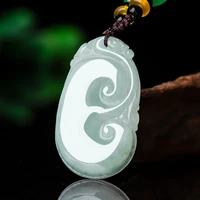 burmese jade ruyi pendant natural designer accessories jewelry necklaces white necklace emerald jadeite gifts for women carved