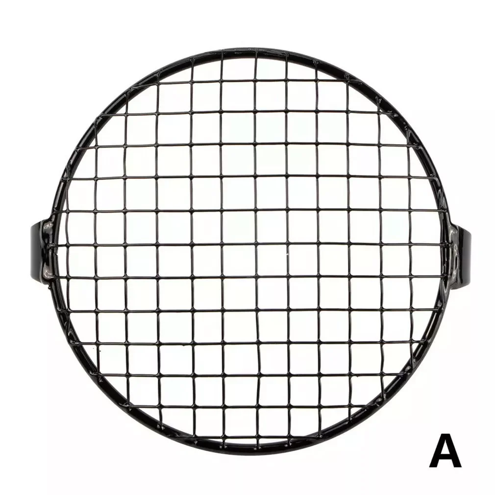 

7 Inch Motorcycle Universal Vintage Headlight Protector Retro Grill Light Lamp Cover Motorcycle Modified Metal Mesh Lampshade