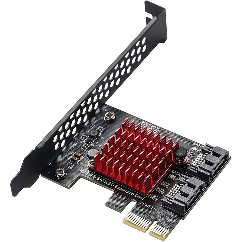 

SATA PCI-E Adapter 2 Ports SATA 3.0 to PCIe X1 Expansion Adapter Card SATA PCI-E PCI Express Converter for BTC Mining