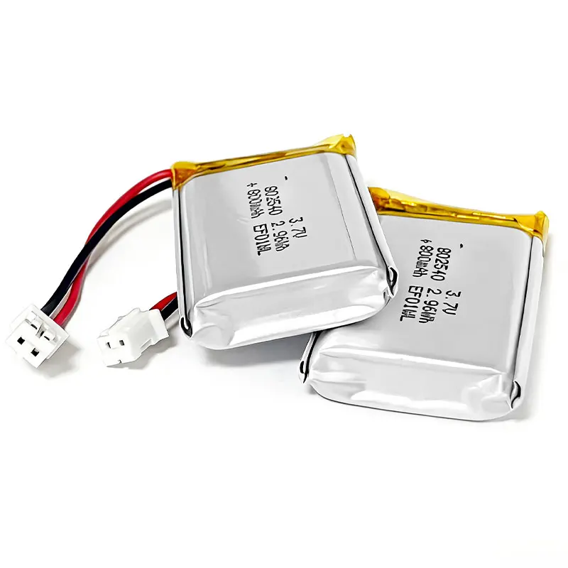 Фото Литий-полимерный аккумулятор 802540 3.7V 800mAh 2.9Wh, перезаряжаемые литиевые батареи Lipo с разъемом PH2.0 для атомайзера, дефростера, рекордера, смарт-устройств №3