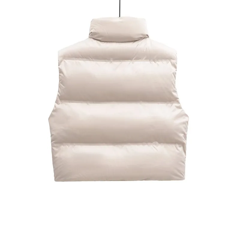 TRAF ZR стеганые жилеты зимнее пальто женские куртки без рукавов женский винтажный