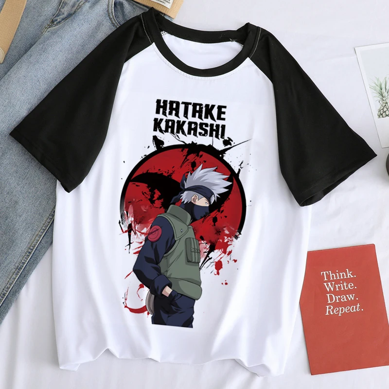 Футболка мужская с принтом Наруто Акацуки Саске Учиха Итачи Харадзюку Какаси