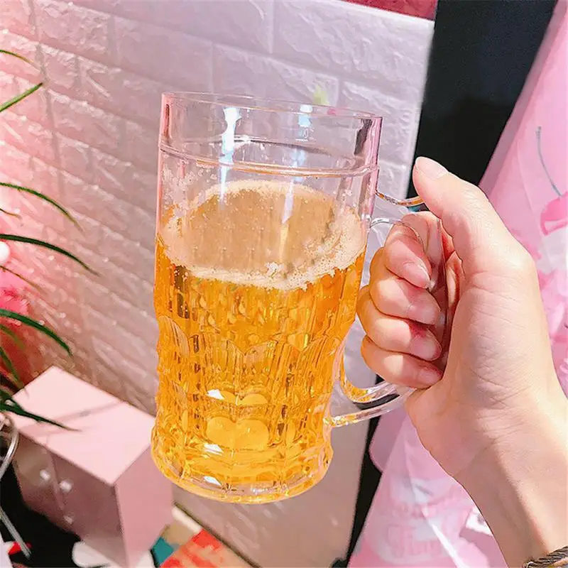 

450ml Creative Double Mezzanine Summer Town Ice Spoof Fake Beer Mug