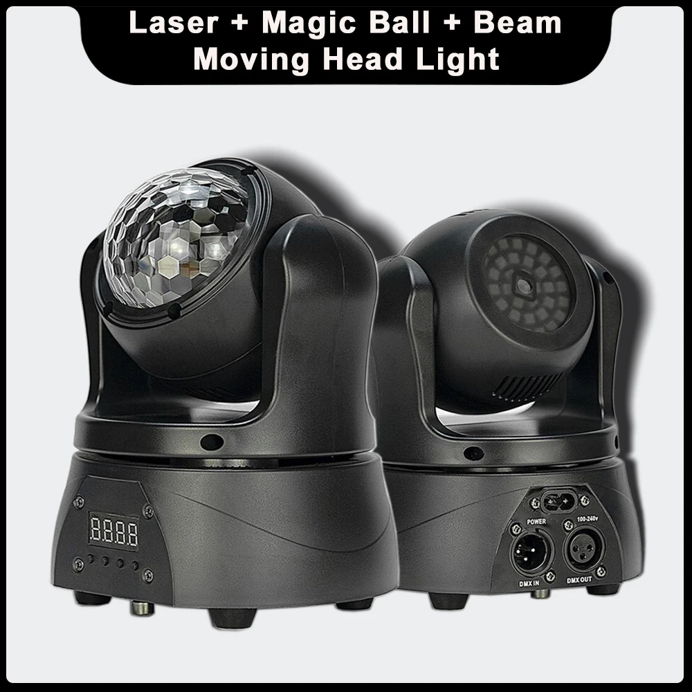 MINI NEW Kaleidoscope Laser Magic Ball Beam Double-Sided RGBW Moving Head Light DMX For DJ Disco Bar Music Party Club Wedding